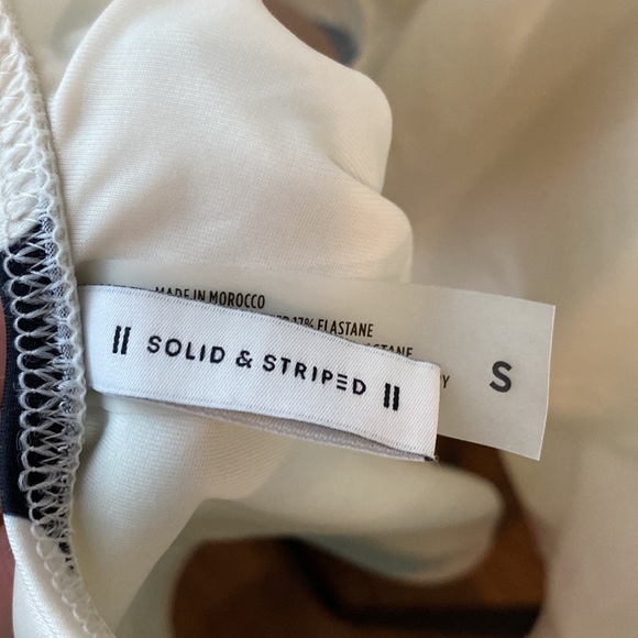 Solid & Stripe one piece multi stripe bathing suit. Size small. - Picture 2 of 4